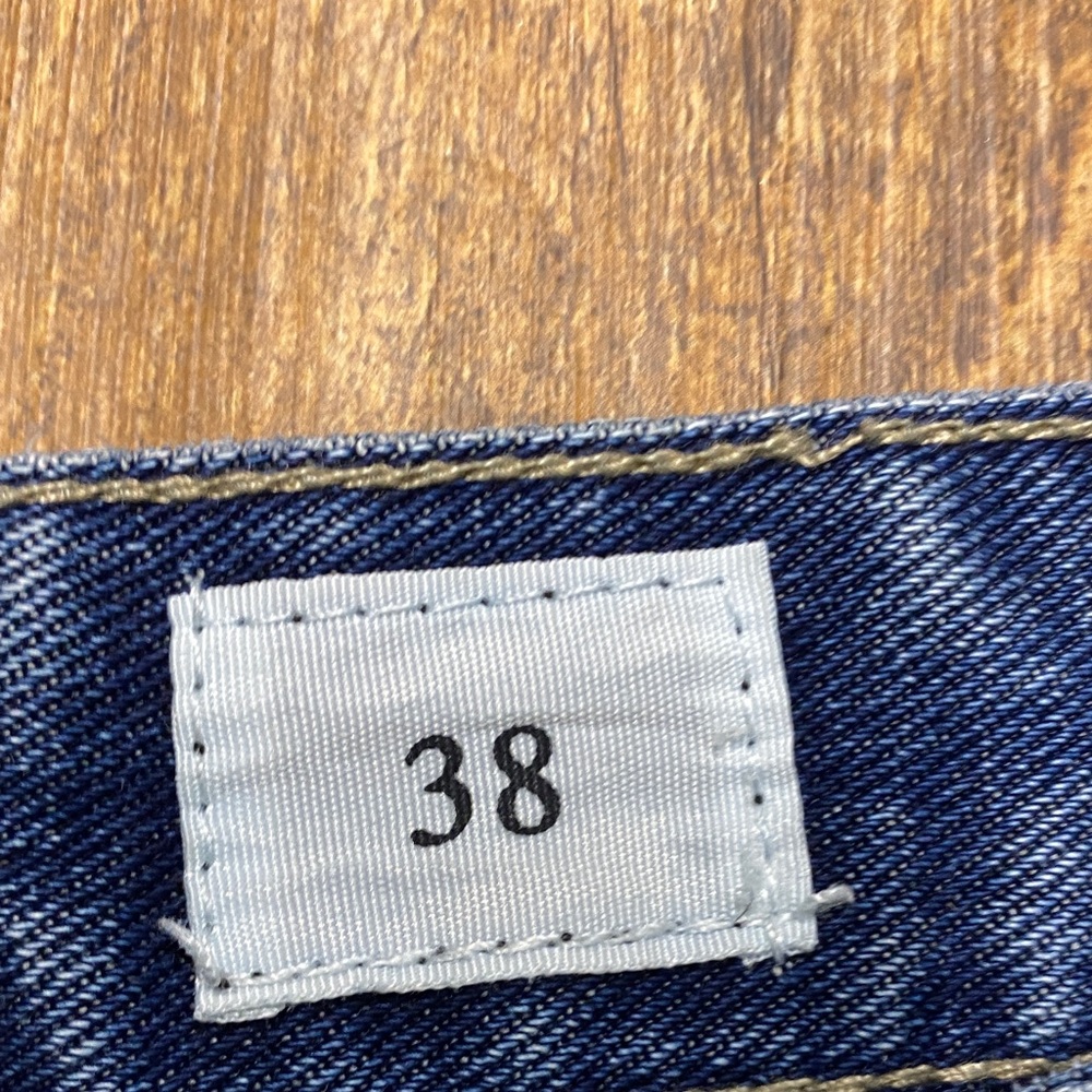 Smoke Rise size 38 Distressed destroyed bleach wash‎ Blue Denim Shorts cotton - Picture 3 of 13